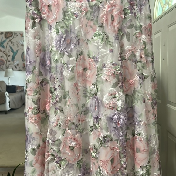 Corset Gown TRIXXI Juniors Floral Embroidered Size 15 - Picture 6 of 13